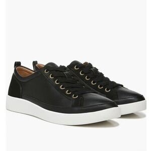 Vionic Winny Sneaker Women's Leather Comfort Walking Shoe Arch Support Black